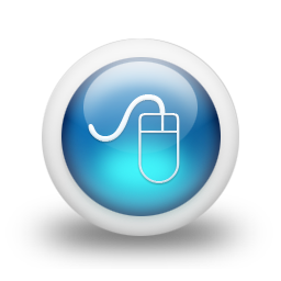 glossy,blue,orb icon