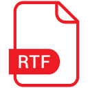 extensiom, file, file format, rtf svg vector icon