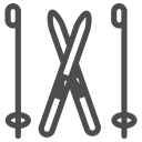 activity, christmas, skiing, snow, sport, winter svg vector icon