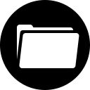 album, binder, circle, folder, portfolio, record svg vector icon