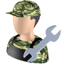 fettler, repairer, repairman, serviceman, shopman icon