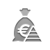 money,bag,euro,pyramid icon