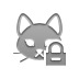 cat,lock icon