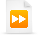 document, file, orange, paper icon
