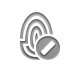 fingerprint,cancel icon