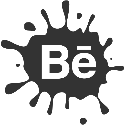 social,media,blot,set,behance icon