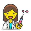 1, health, woman, worker svg vector icon