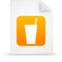 document, file, orange, paper icon