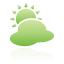 cloudy, green, weather icon