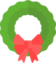 christmas, holiday, wreath, xmas svg vector icon