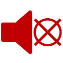 mute, volume icon