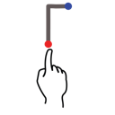 f, gestureworks, letter, stroke, uppercase icon