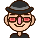 emoji, glasses, handsome, happy, man, smiley, sunglasses svg vector icon