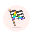 ally, flag, stick, straight svg vector icon