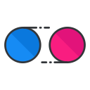 flickr, internet, media, network, online, social svg vector icon