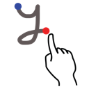 gestureworks, letter, lowercase, stroke, y icon