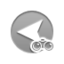arrowhead,left,binoculars icon
