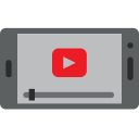 communication, mobile, phone, screen, youtube svg vector icon