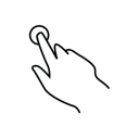 finger, gestureworks, one, tap icon