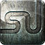engraved, grunge, highlight, metal, social media, stumble icon
