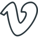 logo, media, social, vimeo svg vector icon