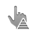 hand,point,pyramid icon