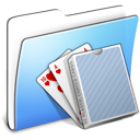 aqua,smooth,folder,card,deck icon