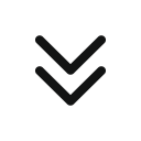 arrow, arrows, double arrow, doublechevrondown, down svg vector icon