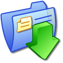 folder,blue,downloads icon