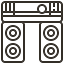 asset, loan, multimedia, music, pawnshop, sound, speaker svg vector icon