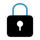 lock, safety, security, square svg vector icon