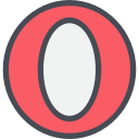 media, network, opera, social svg vector icon