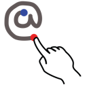 at, gestureworks, stroke icon