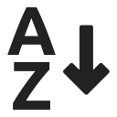 ascending, az, filters, sort, sorting svg vector icon