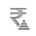 currency,sign,rupee,pyramid icon