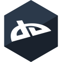 deviantart, gloss, hexagon, media, social svg vector icon