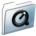 quicktime,folder,graphite,smooth icon