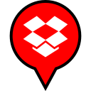 dropbox, logo, pin svg vector icon