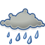 64, gnome, scattered, showers, weather icon