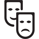 entertainment, film, movie, theater, theatre svg vector icon