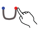 gestureworks, letter, lowercase, stroke, u icon