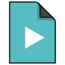 audio, documents, file, media, movie video, music, player svg vector icon