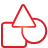 basic, red, shapes icon