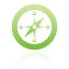 compass, green icon