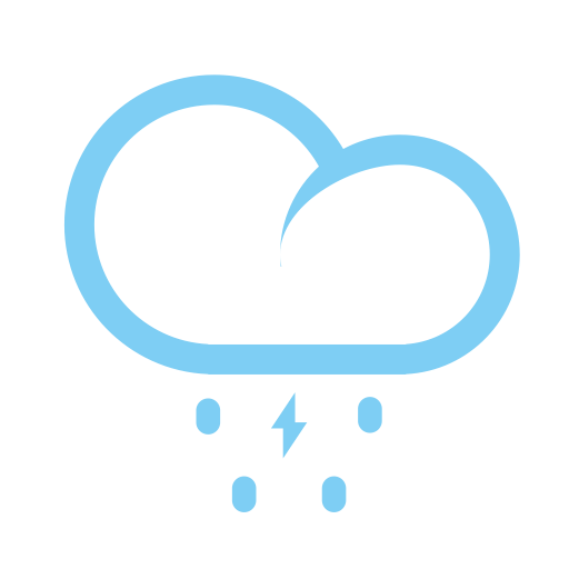 Thunderstorm Weather svg vector icon