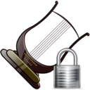 lira,lock,instrument,locked,security icon