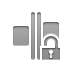 space,evenly,horizontal,lock,open icon