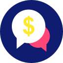 bubble, chat, dollar, sign svg vector icon
