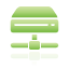 drive, green, hard, network icon
