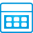 application, basic, blue icon